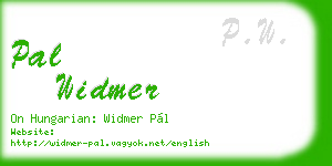 pal widmer business card